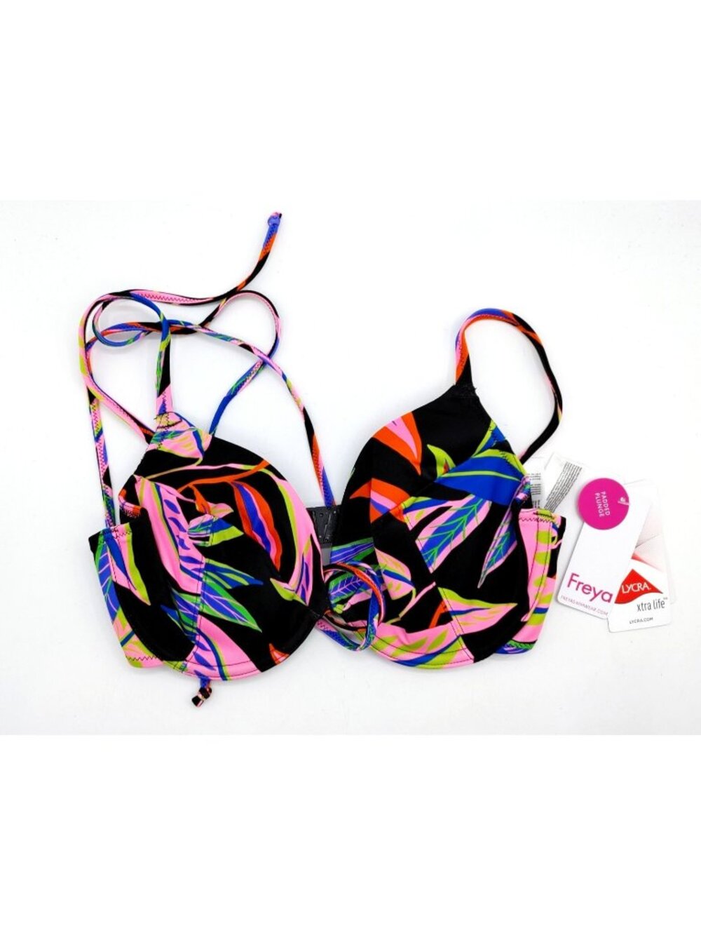 Freya Desert Disco Underwire Plunge Bikini Top Women’s Size 30G Lined NWT